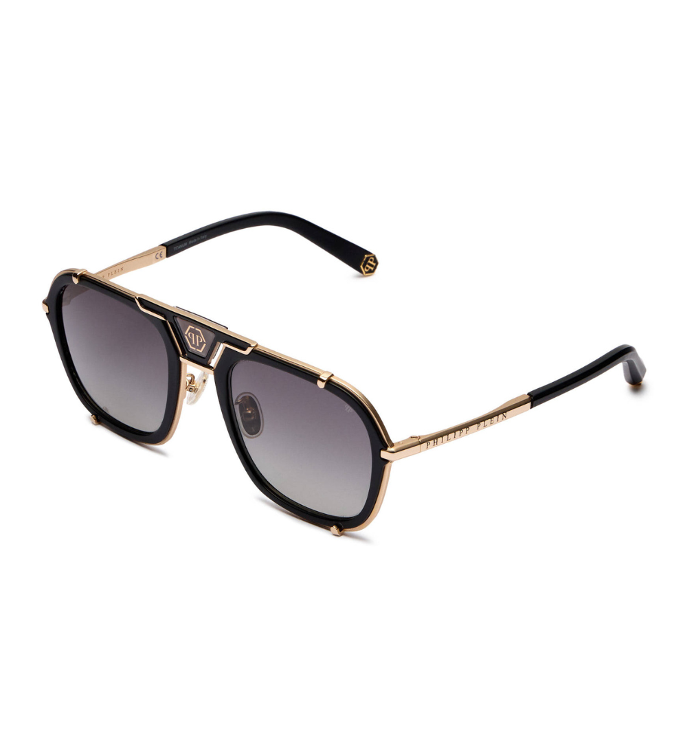 Philipp Plein Signature Titanium Sunglasses | Model SPP010M